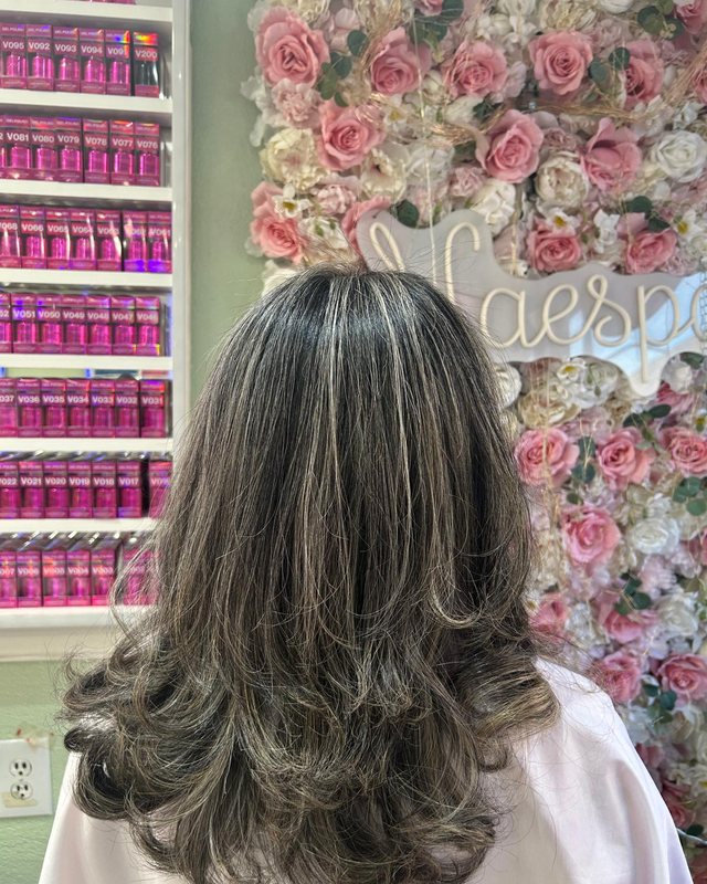 Hair color and blowout at Naespa Beauty in Astoria, Queens