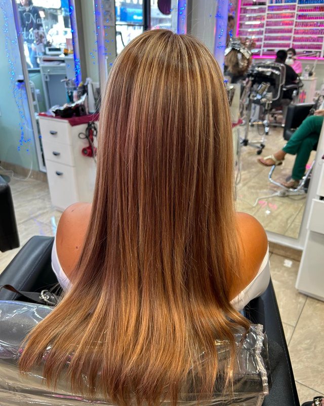 Hair color and blowout at Naespa Beauty in Astoria, Queens